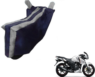Flipkart SmartBuy Two Wheeler Cover for TVS(Apache RTR 160, Black, Silver)