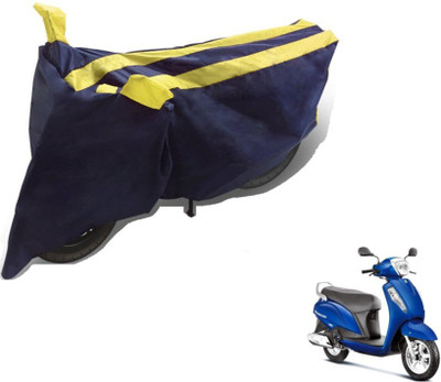 MOCKHE Two Wheeler Cover for Suzuki(Access, Black, Yellow)