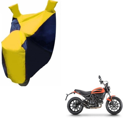 Flipkart SmartBuy Two Wheeler Cover for Ducati(Scrambler, Black, Yellow)
