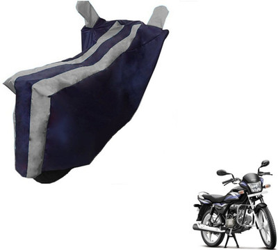 MOCKHE Two Wheeler Cover for Hero(Splendor Pro, Black, Silver)