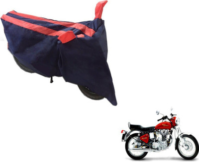 MOCKHE Two Wheeler Cover for Royal Enfield(Classic 500, Black, Orange)