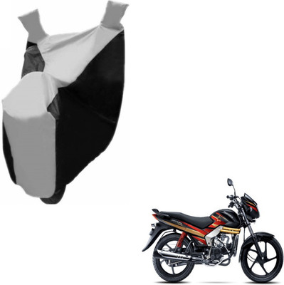 MOCKHE Two Wheeler Cover for Mahindra(Centuro, Black, Silver)