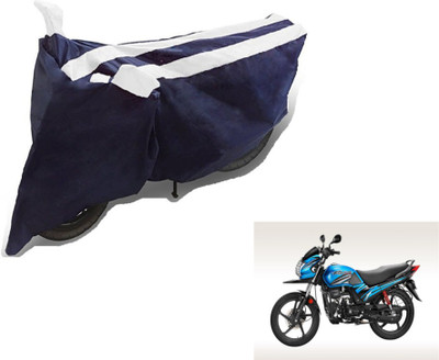 MOCKHE Two Wheeler Cover for Hero(Passion Pro TR, Black, White)