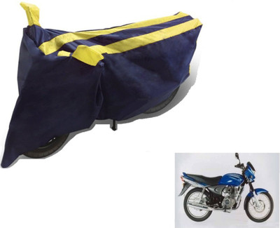 MOCKHE Two Wheeler Cover for Bajaj(Black, Yellow)
