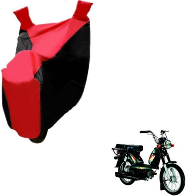 MOCKHE Two Wheeler Cover for TVS(Black, Red)