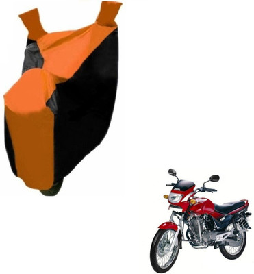 MOCKHE Two Wheeler Cover for Hero(Ambition, Black, Orange)