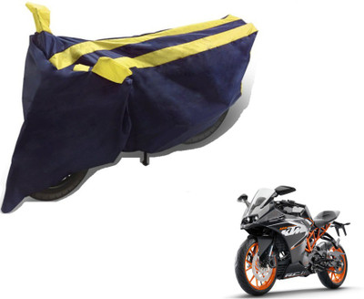 MOCKHE Two Wheeler Cover for KTM(RC 390, Black, Yellow)