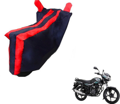 MOCKHE Two Wheeler Cover for Bajaj(Discover 100 DTS-i, Black, Red)