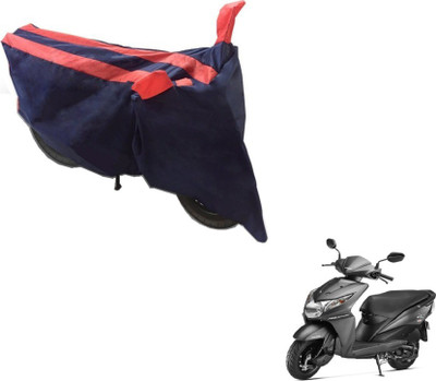 MOCKHE Two Wheeler Cover for Honda(Dio, Black, Orange)