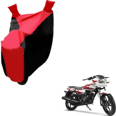MOCKHE Two Wheeler Cover for TVS(Phoenix 125, Black, Red)