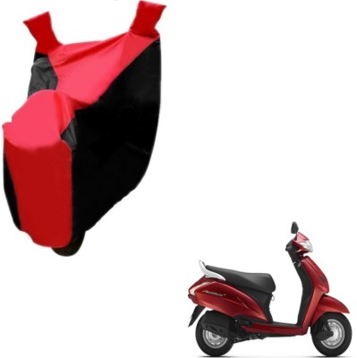 MOCKHE Two Wheeler Cover for Honda(Activa 125, Black, Red)