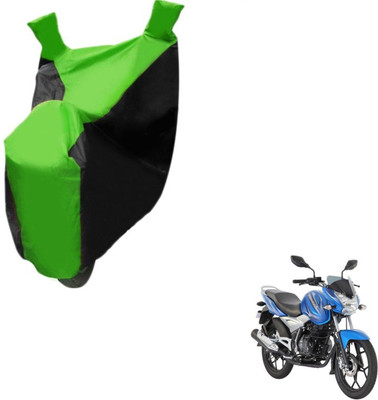 MOCKHE Two Wheeler Cover for Bajaj(Discover 125 DTS-i, Black, Green)