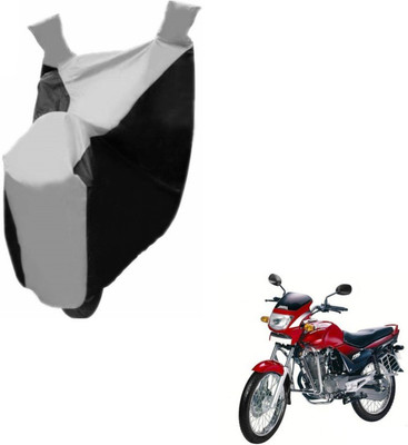 MOCKHE Two Wheeler Cover for Hero(Ambition, Black, Silver)