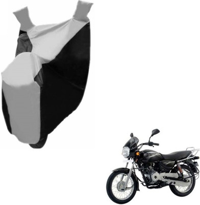 MOCKHE Two Wheeler Cover for Bajaj(Boxer, Black, Silver)