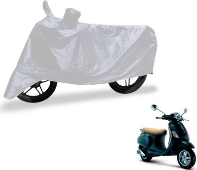 MOCKHE Two Wheeler Cover for Universal For Bike(Vespa, Silver)