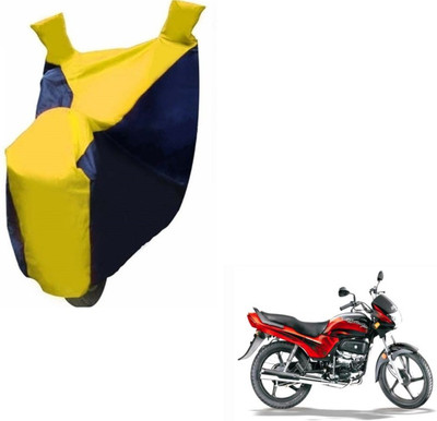 MOCKHE Two Wheeler Cover for Hero(Passion Plus, Black, Yellow)