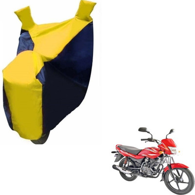 MOCKHE Two Wheeler Cover for Bajaj(Platina 100 DTS-i, Black, Yellow)