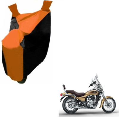 MOCKHE Two Wheeler Cover for Bajaj(Avenger, Black, Orange)
