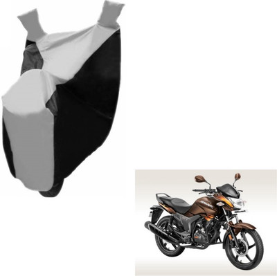 MOCKHE Two Wheeler Cover for Hero(Hunk, Black, Silver)