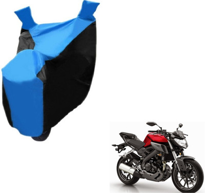 MOCKHE Two Wheeler Cover for Suzuki(Gixxer, Black, Blue)