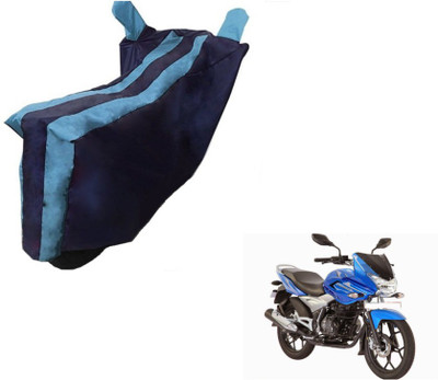 Flipkart SmartBuy Two Wheeler Cover for Bajaj(Discover 150 f, Black, Blue)
