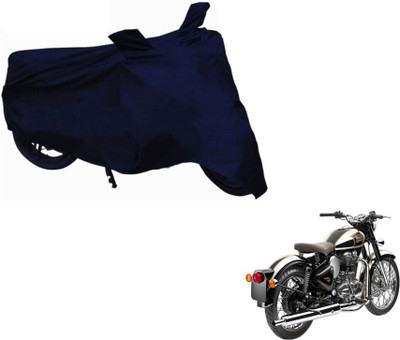MOCKHE Two Wheeler Cover for Royal Enfield(Classic Chrome, Blue)