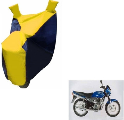 MOCKHE Two Wheeler Cover for Bajaj(Black, Yellow)