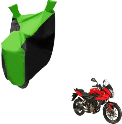 Flipkart SmartBuy Two Wheeler Cover for Bajaj(Pulsar RS 200, Black, Green)