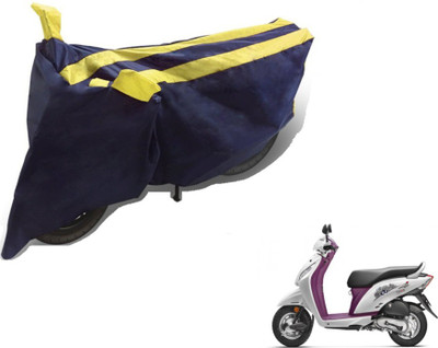 MOCKHE Two Wheeler Cover for Honda(Activa i, Black, Yellow)