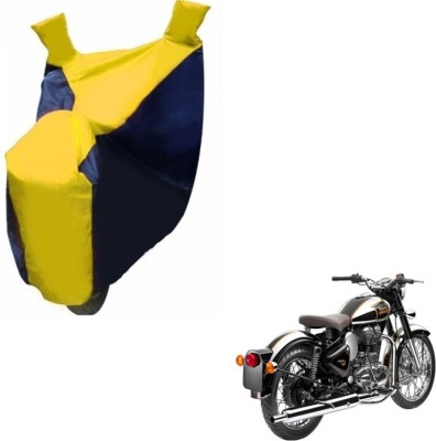 MOCKHE Two Wheeler Cover for Royal Enfield(Classic Chrome, Black, Yellow)