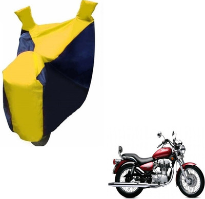 MOCKHE Two Wheeler Cover for Royal Enfield(Twin spark, Black, Yellow)