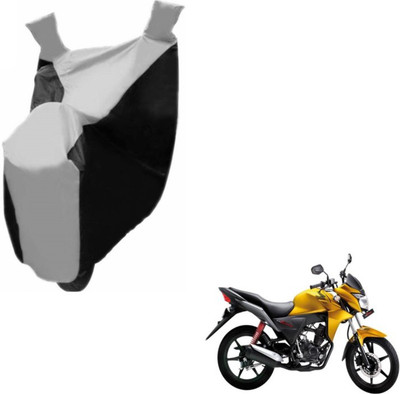 MOCKHE Two Wheeler Cover for Honda(CB Twister, Black, Silver)