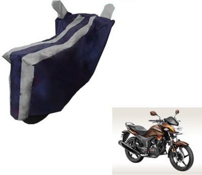 MOCKHE Two Wheeler Cover for Hero(Hunk, Black, Silver)