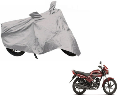 MOCKHE Two Wheeler Cover for Honda(Dream Yuga, Silver)