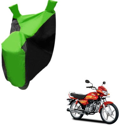 Flipkart SmartBuy Two Wheeler Cover for Hero(CD deluxe, Black, Green)