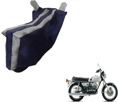 MOCKHE Two Wheeler Cover for Yamaha(RD 350, Black, Silver)