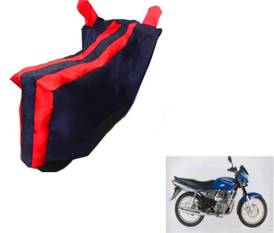 MOCKHE Two Wheeler Cover for Bajaj(Black, Red)