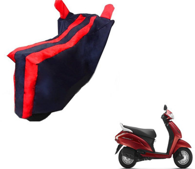 MOCKHE Two Wheeler Cover for Honda(Activa 125, Black, Red)