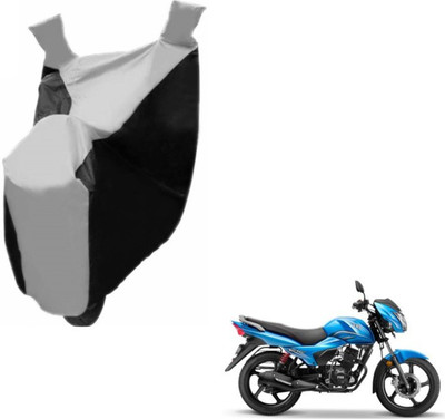 MOCKHE Two Wheeler Cover for TVS(Victor New, Black, Silver)
