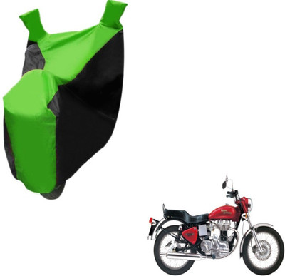 Flipkart SmartBuy Two Wheeler Cover for Royal Enfield(Electra Delux, Black, Green)