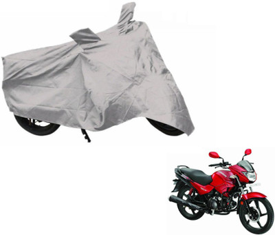 MOCKHE Two Wheeler Cover for Hero(Glamour FI, Silver)