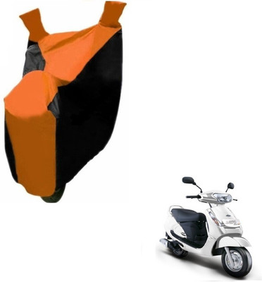 MOCKHE Two Wheeler Cover for Mahindra(Duro DZ, Black, Orange)