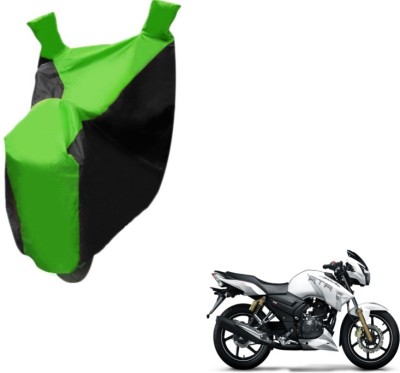 MOCKHE Two Wheeler Cover for TVS(Apache RTR 180, Black, Green)