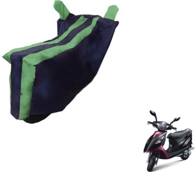 MOCKHE Two Wheeler Cover for TVS(Scooty Streak, Black, Green)