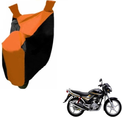 MOCKHE Two Wheeler Cover for Yamaha(Libero, Black, Orange)