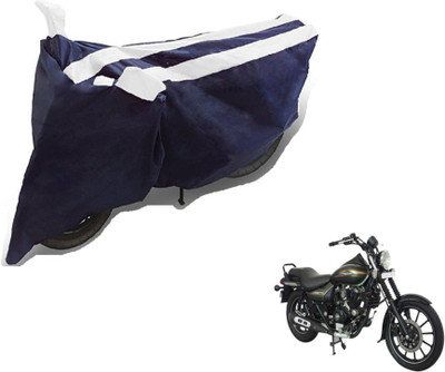 MOCKHE Two Wheeler Cover for Bajaj(Avenger 220 Street, Black, White)