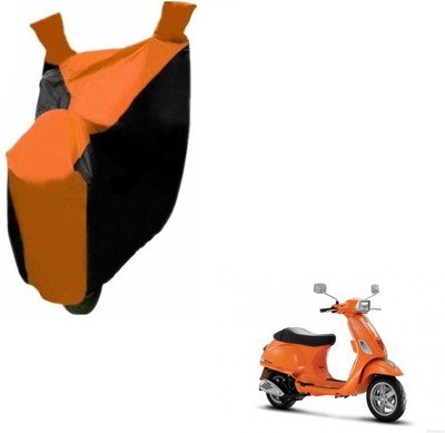 MOCKHE Two Wheeler Cover for Universal For Bike(Vespa SXL, Black, Orange)