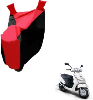 MOCKHE Two Wheeler Cover for Mahindra(Duro DZ, Black, Red)