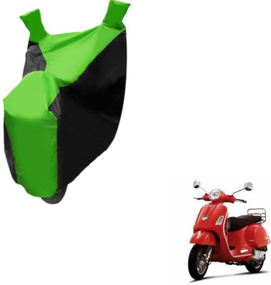 Flipkart SmartBuy Two Wheeler Cover for Piaggio(Vespa LX, Black, Green)