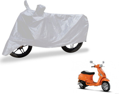 MOCKHE Two Wheeler Cover for Universal For Bike(Vespa SXL, Silver)
